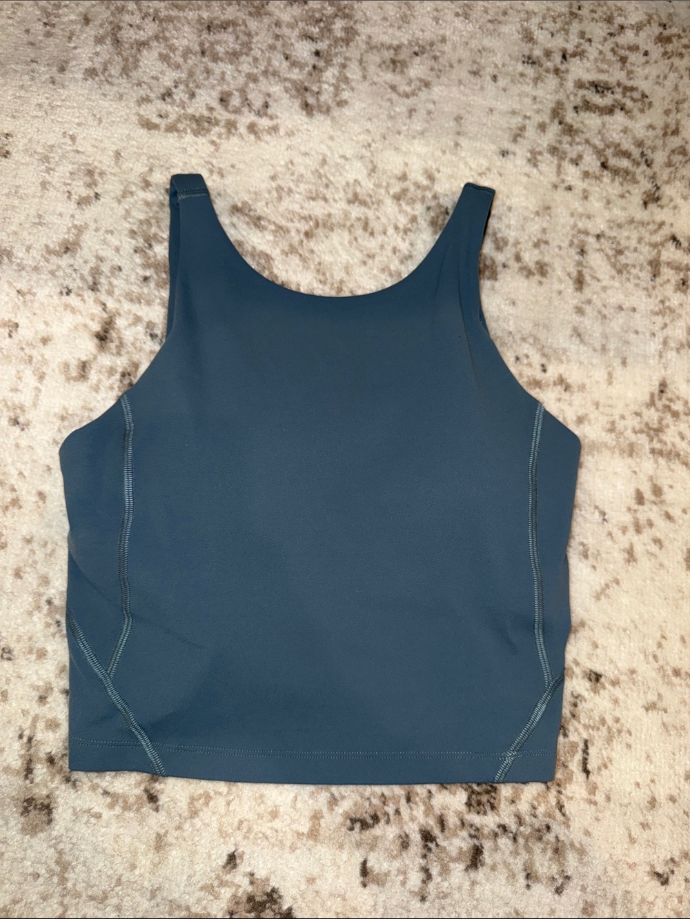 Sleeveless Scoop Neck Tank Top - Slate Blue